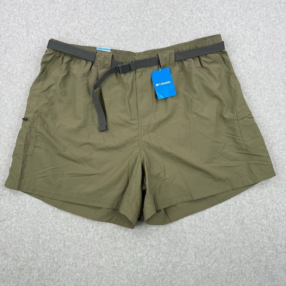 Columbia Shorts Womens 3X Green Belted‎ Cargo Lightweight Hiking Outdoors NEW - Picture 1 of 14